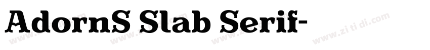 AdornS Slab Serif字体转换
